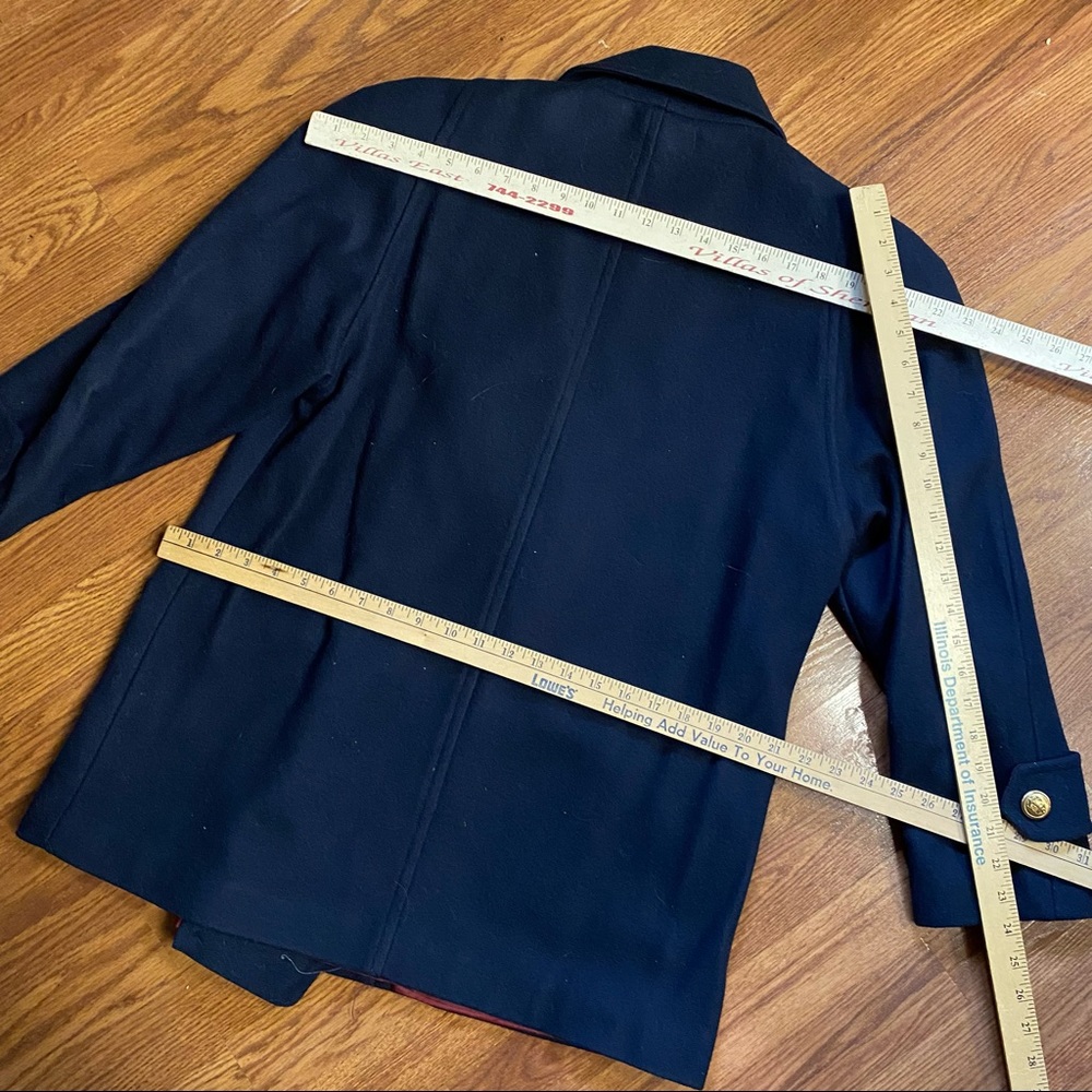 Vintage 70’s Navy Anchor Coat Wool Pea Coat Military Jacket - Picture 11 of 14